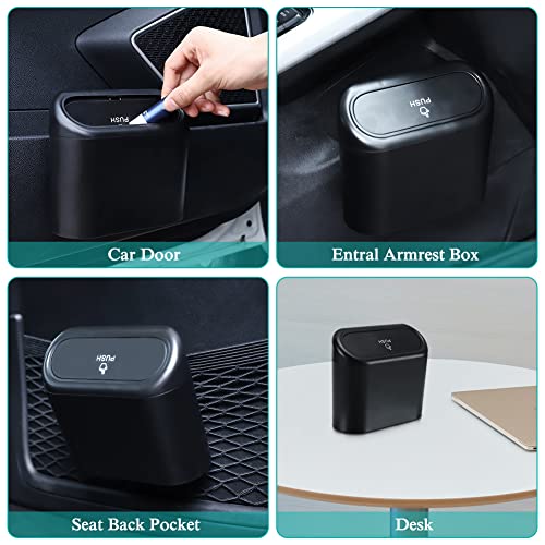 Car Trash Can with Lid (1 Black)