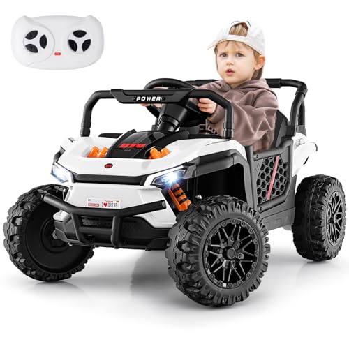 Kids UTV 12V Battery Powered Electric Off (White)