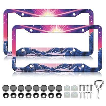 Sunset Mountain Anime License Plate Frames (Sunset Mountain)