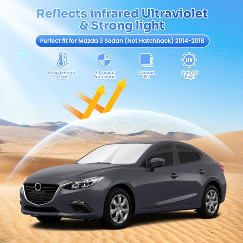 Window Shades for 2014 (Mazda 3 Sedan (Not Hatchback) 2014-2018)