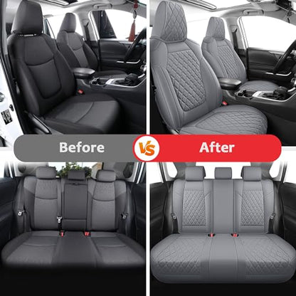 Seat Covers Full Set Fit for 2019 (Grey / 2019-2025 rav4(Not for Hybrid,Adventure&TRD-OFF))