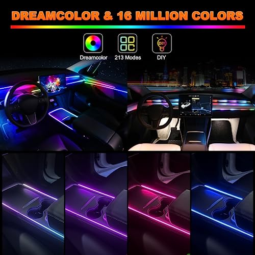 Interior Car LED Strip Lights (6 pieces (dimensions not specified))