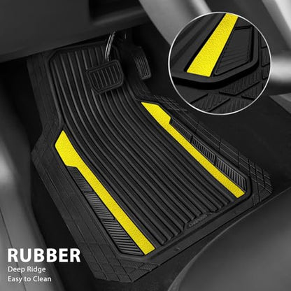 Yellow Car Mats Metallic (Black Yellow)