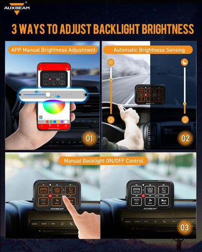 6 Gang Switch Panel Bluetooth AR (6 Gang Bluetooth Switch Panel (One Side Output))
