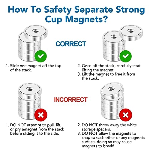 Magnets Neodymium Magnet 150LBS Strong Heavy Duty Rare Earth 6 P (150 lbs)