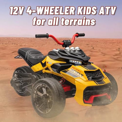 Kids Electric Ride on Truck Car (Yellow)