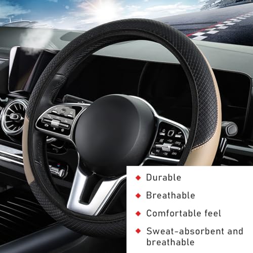 Car Steering Wheel Cover (Beige, AD)