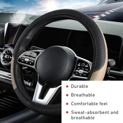 Car Steering Wheel Cover (Beige, AD)