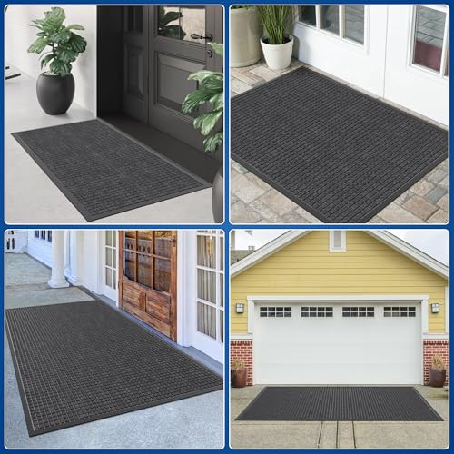 Durable Front Door Mat (2' x 6' (Rectangular) / Gary-squares)