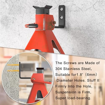 6 Pack Jack Stands Wall Mount Organizer