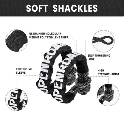 Kinetic Recovery Tow Rope (Black / 1"x30ft)