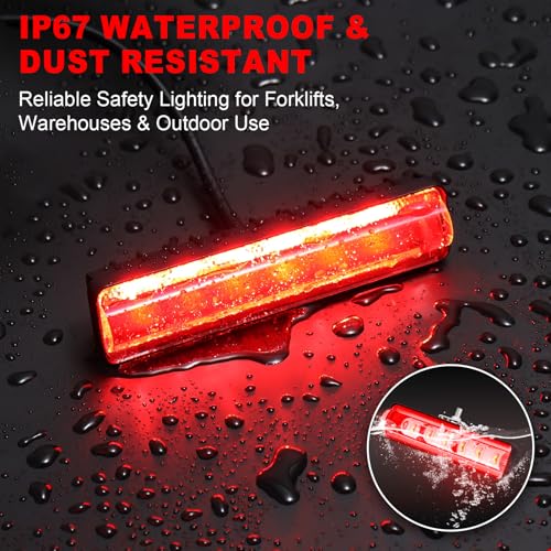 LED Forklift Safety Light Red for AGV Automated Guided Vehicle (Red / 2PCS)