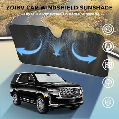 Car Windshield Sun Shade for Cadillac Escalade 2021 (for Cadillac Escalade 2021-2026)