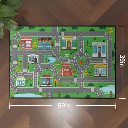 Play Rug for Playroom 59"x39" (3'3"x 5' / Towncity01)