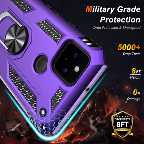 for Google Pixel 5 Case with Screen Protector (Purple / Google Pixel 5)