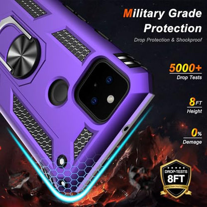 for Google Pixel 5 Case with Screen Protector (Purple / Google Pixel 5)