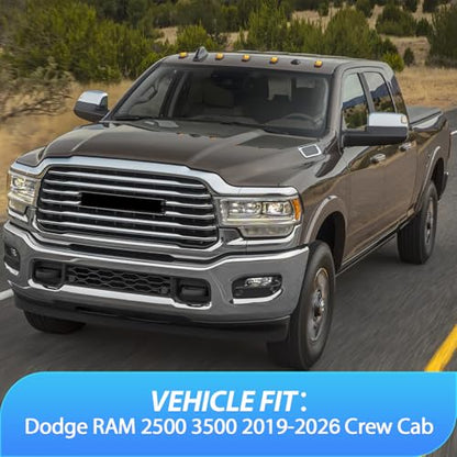 Window Rain Guards for Ram 2500 3500 Crew Cab 2019 (RAM 2500 3500 2019-2026 Crew)