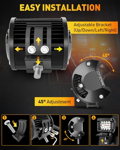 4 Inch LED Pod Lights (White&Amber 6Modes)