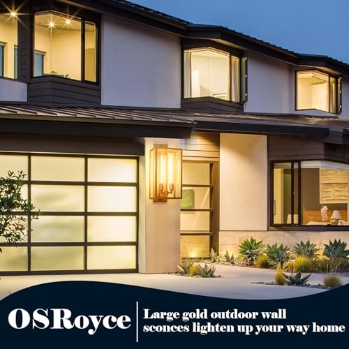 Large Outdoor Wall Sconce (21"-Gold-1pack)