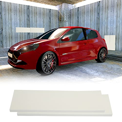 400x120x15mm 2pcs Car Garage Wall Guard Door Bumper Protector Anti Collision Waterproof White (White)