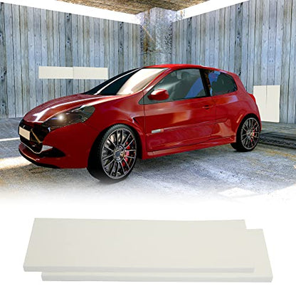 400x120x15mm 2pcs Car Garage Wall Guard Door Bumper Protector Anti Collision Waterproof White (White)