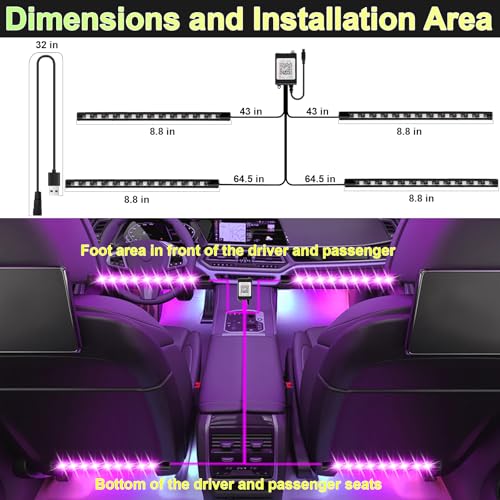 Car Interior Lights (USB Adapter(48LED Beads))