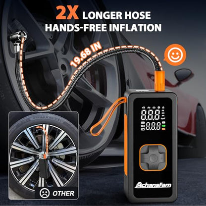 Cordless Portable Air Compressor (Orange)