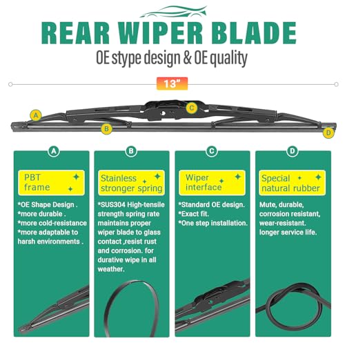 Windshield Wiper Blades Replacement for Chevy Equinox 2018 (24" 18" 13")