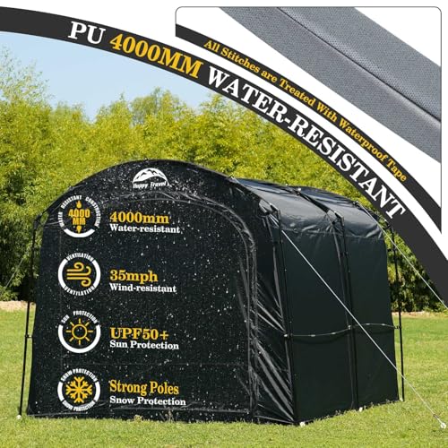 Bike Storage Shed Tent (7.3x8.2x6.4ft for 8-10 Bikes)