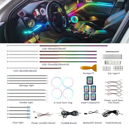 Ambient Lighting Car Interior LED Strip Lights 22 (22in1-110CM)
