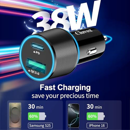 5 Pack 38W USB C Car Charger (CC003(5 Packs))