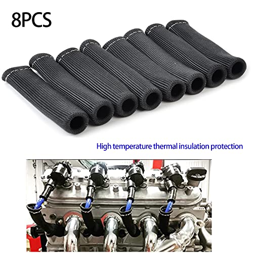Spark Plug Wire Boots Thermal Protection Insulator Sleeve (black)
