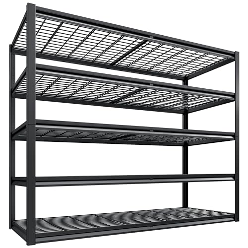5 Tier 26" D Storage Shelves for Garage Basement Warehouse (5 tier - 55.2" W x 78" H x 26" D)