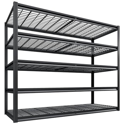 5 Tier 26" D Storage Shelves for Garage Basement Warehouse (5 tier - 55.2" W x 78" H x 26" D)