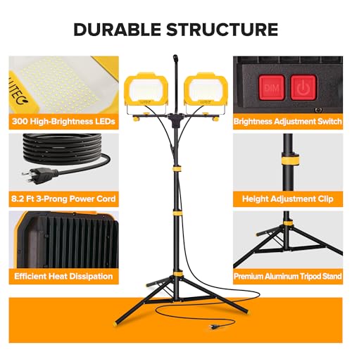 25000 Lumen LED Work Lights with Stand (25000 Lumen)