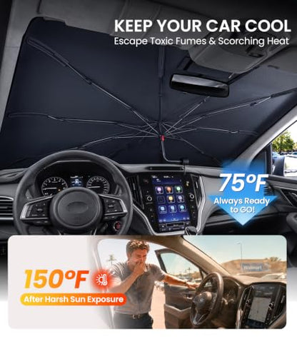 Windshield Sun Shade Umbrella Snug Fit for Subaru Outback 2000 (Subaru Outback 2000-2026)