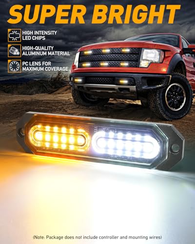 1200T Emergency Strobe Grille Lights (Amber/White)