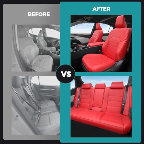 Custom Fit Seat Covers for Toyota Camry 2025 2026 Hybrid (Red / 2025-2026 Camry LE SE)