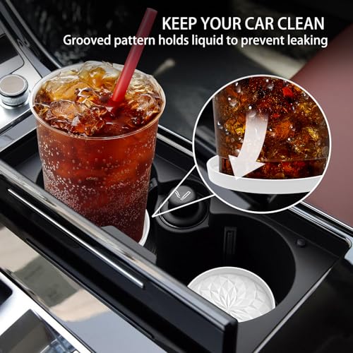 Car Coasters for Cup Holders [4 Pack] (4pack-white)