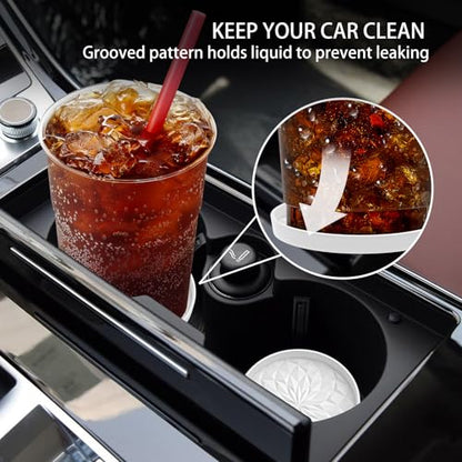 Car Coasters for Cup Holders [4 Pack] (4pack-white)