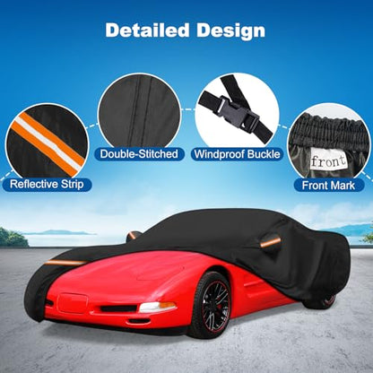 QUNSUNUS Car Cover for Corvette C4 C5 C6 C7 1984 (for Corvette C4 C5 C6 C7)