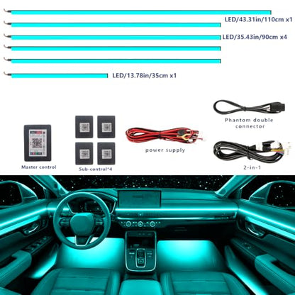 Interior Car LED Lights RGB 6 in1