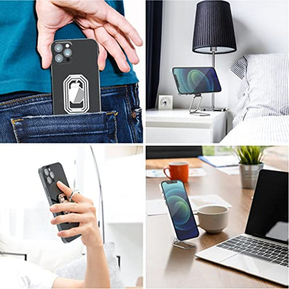 Phone Ring Holder Finger Kickstand (White Silver)