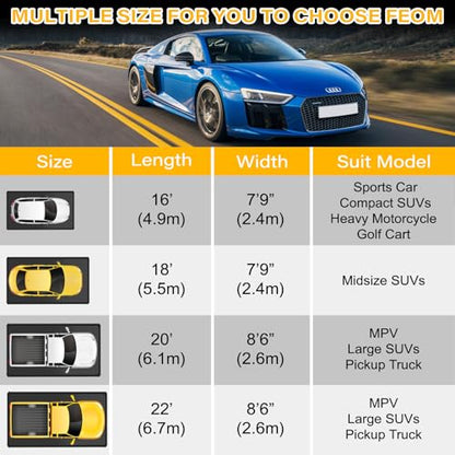 7'9" x 18' Garage Floor Mat 650 GSM Containment Mat for Under Car (7'9" x 18')