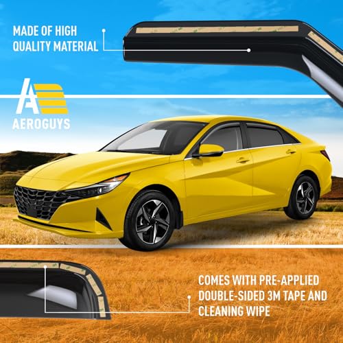Extra Durable Window Deflectors in (For Hyundai Elantra 21-26)