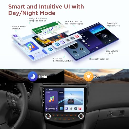 10.1" Android 14 Car Stereo for Honda Accord 2003 (8 Core 8GB+256GB)