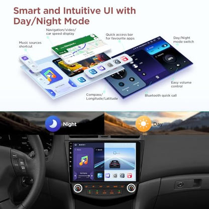 10.1" Android 14 Car Stereo for Honda Accord 2003 (8 Core 8GB+256GB)
