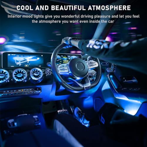 Car LED Strip Light (Connection Type: USB / Ice Blue-48 LEDs)