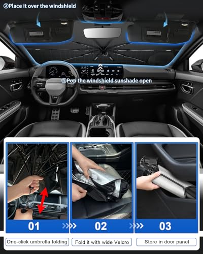 for 2026 Kia K4 Car Windshield Sun Shade Umbrella (2025 2026 K4)