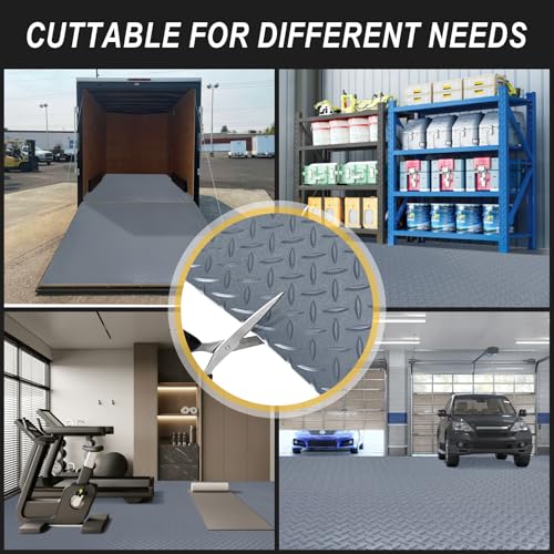 7.5x25 FT Garage Floor Mat (Matte Gray / 7.5x25 FT)